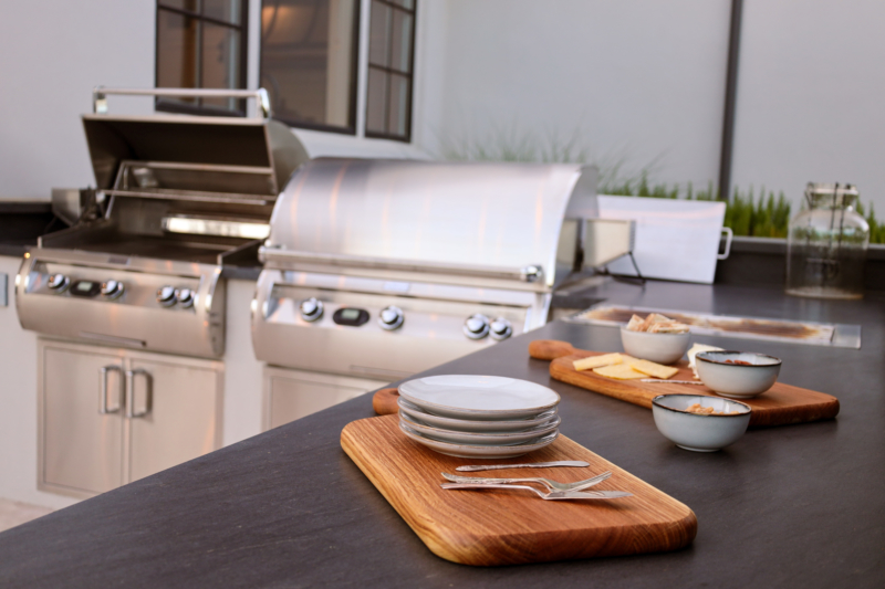 Cheese board in and outdoor kitchen