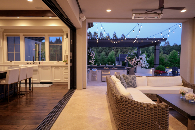 Indoor/outdoor living with nana door system