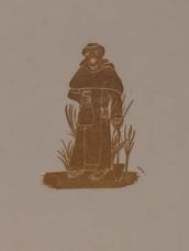 Print of Monk in a Garden from Strabo's Hortulus