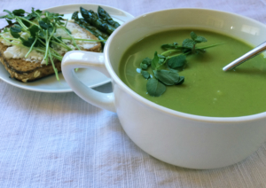 summer pea soup recipe California gourmet